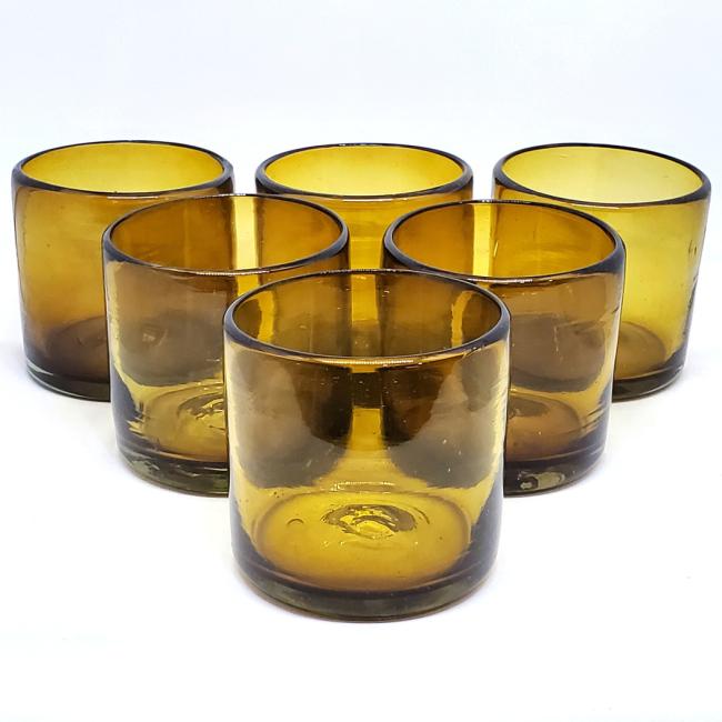 Solid Amber 12 oz Large DOF Glasses (set of 6)